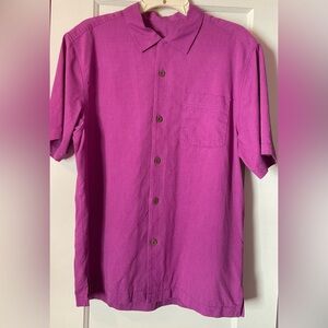 Tommy Bahama Magenta Casual Button Down Shirt